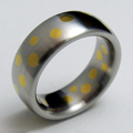 Stainless Steel with Yellow Gold Inlay Ring